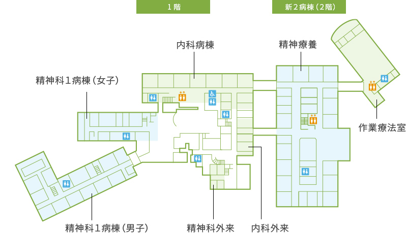 1階 新2病棟(2階)